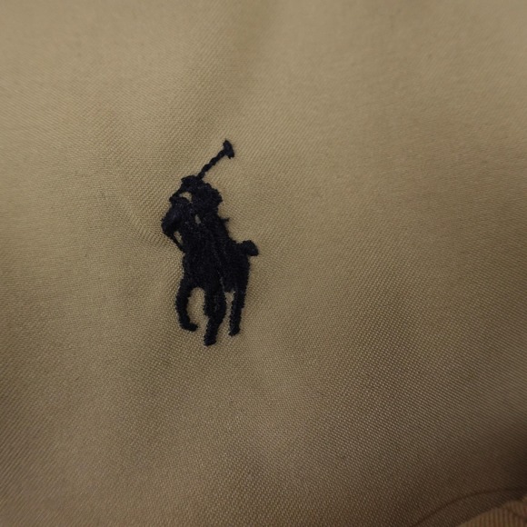 VTG Polo Ralph Lauren Jacket Mens XL Beige Bi Swing Full Zip Lined Bomber Coat - Picture 4 of 10